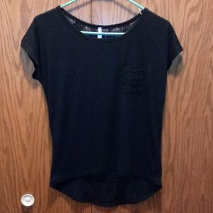 Lacey textured back top